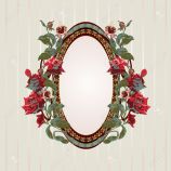 10430622-Vintage-Floral-Frame-mit-Rosen-Vektor-Illustration-Stockfoto