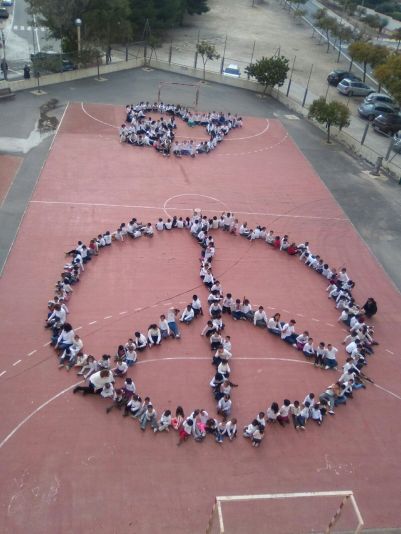 mosaico símbolo de la PAZ