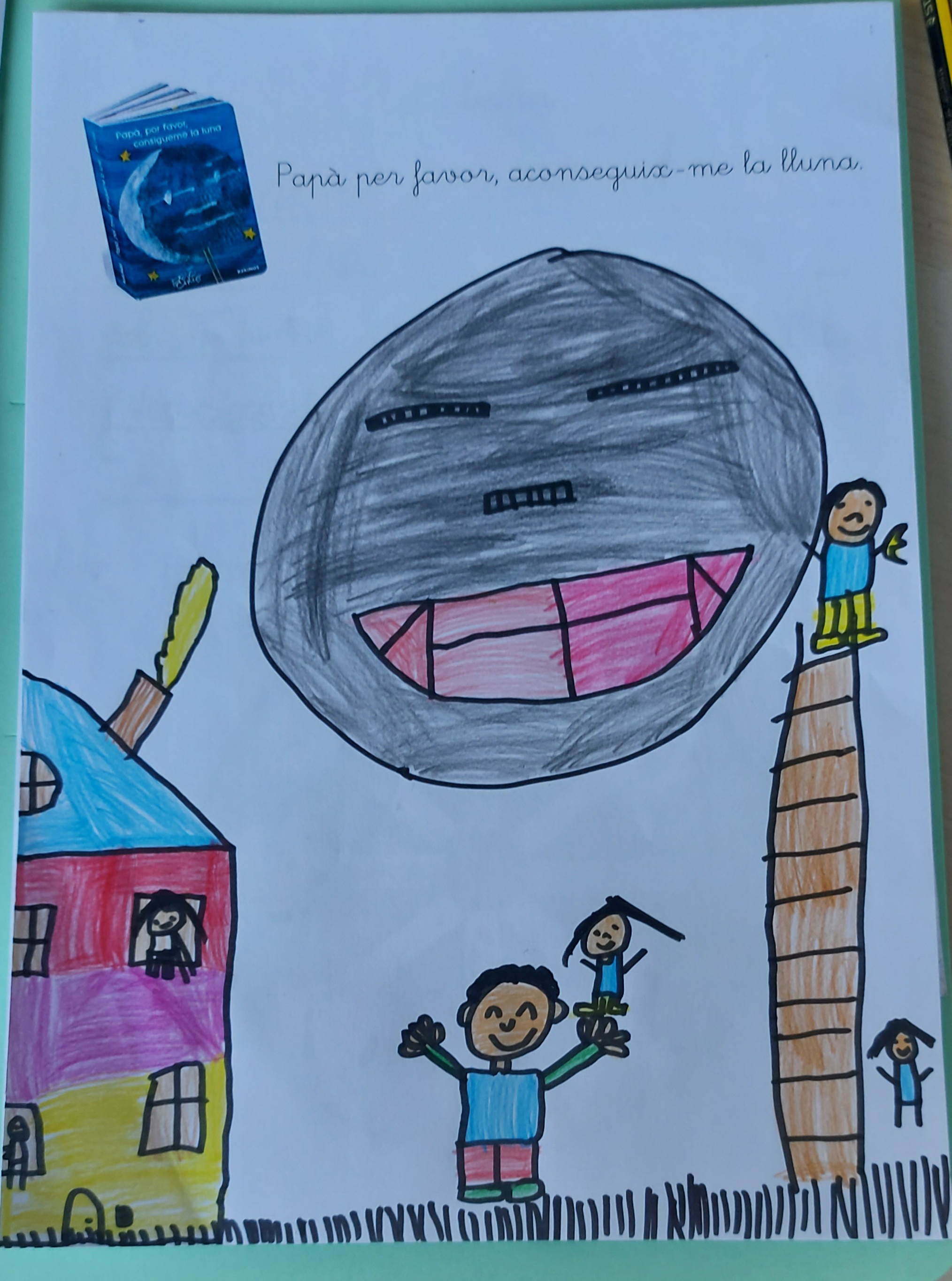 Diciembre 2021, "La Luna".

Para terminar el año  volvemos a rendir homenaje a los cuentos recuperando el cuento "Papá, por favor cógeme la luna", y con él la tarea de dibujar después de escuchar.